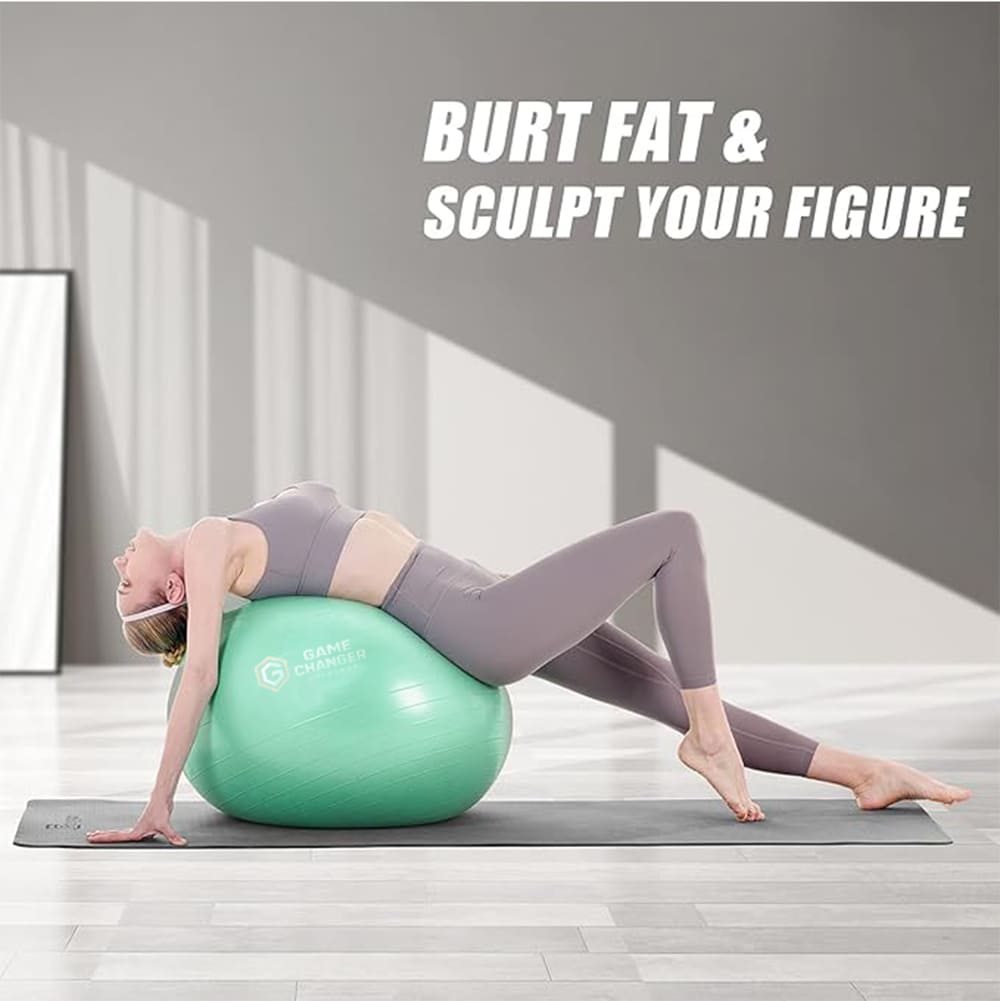 Game Changer Universe Anti-Burst Exercise Ball – Stability & Core Balance Ball for Fitness & Yoga