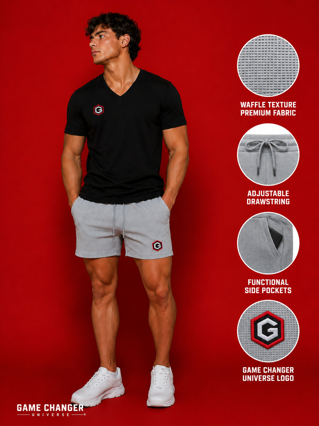 Game Changer Men's Waffle Performance Shorts