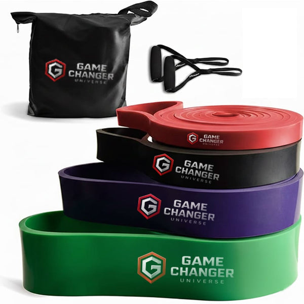 Game Changer Universe Pull-Up Assist Resistance Bands – Heavy Duty Loop Bands Set for Strength & Mobility (4-Pack)