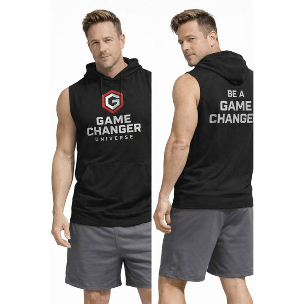 Game Changer Universe Sleeveless Gym Hoodie – Be A Game Changer Performance Hoodie