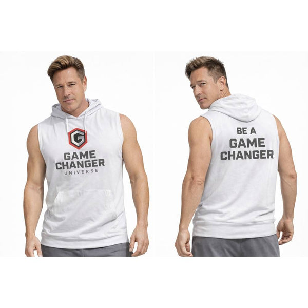Game Changer Universe Men's Sleeveless Gym Hoodie – Be A Game Changer Training Hoodie