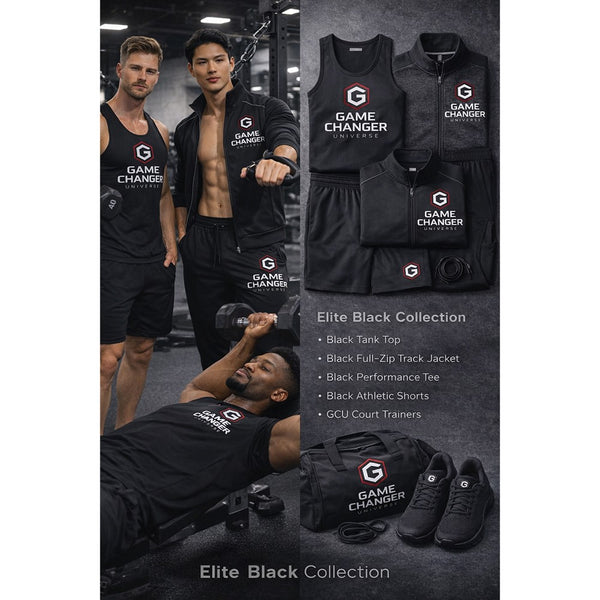 Men’s Elite Black Gymwear Set Collection