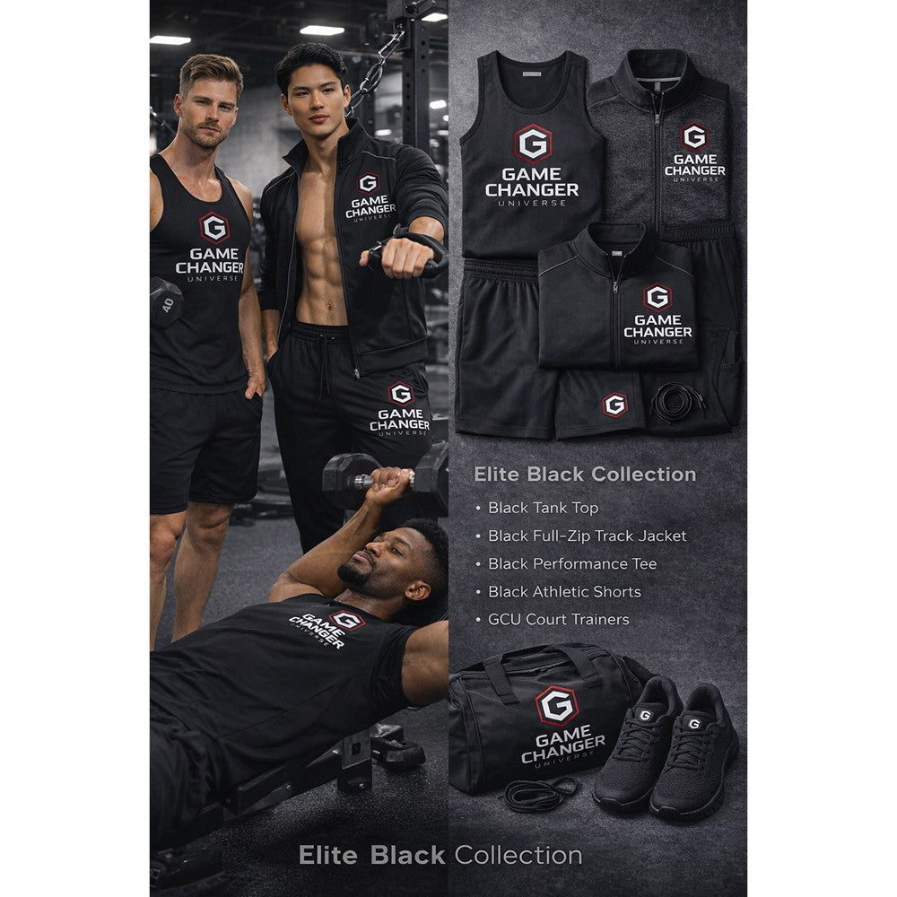 Men’s Elite Black Gymwear Set Collection